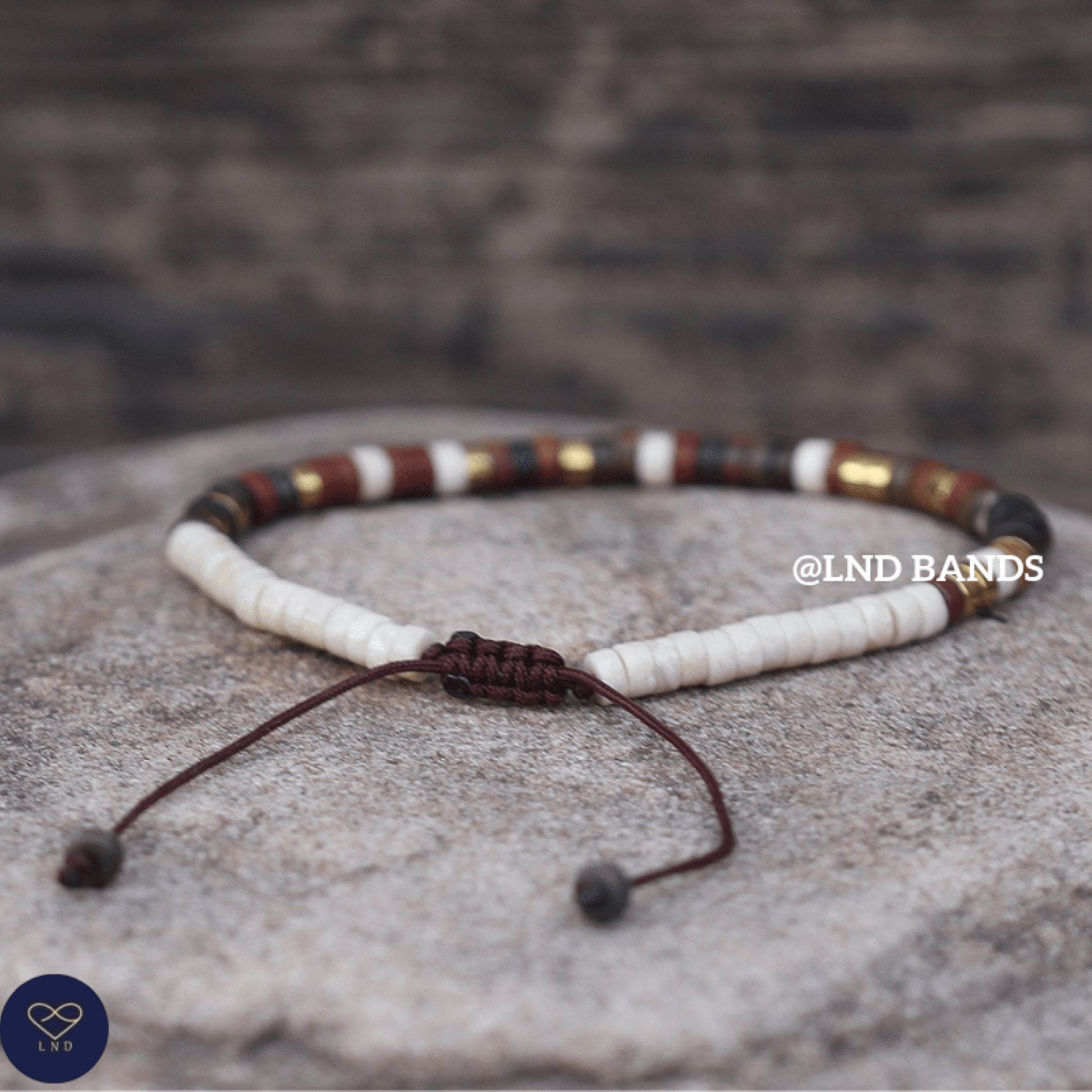 Morse code ALL I NEED IS Within me Picasso Jasper Ivory Howlite Bracelet, Adjustable Affirmation motivational encouraging meaningful - LND Bands