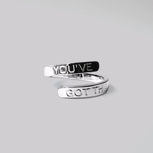 You've Got This Ring, High Quality Stainless Steel, Adjustable, Inspirational Jewelry, Mental Health Awareness - LND Bands