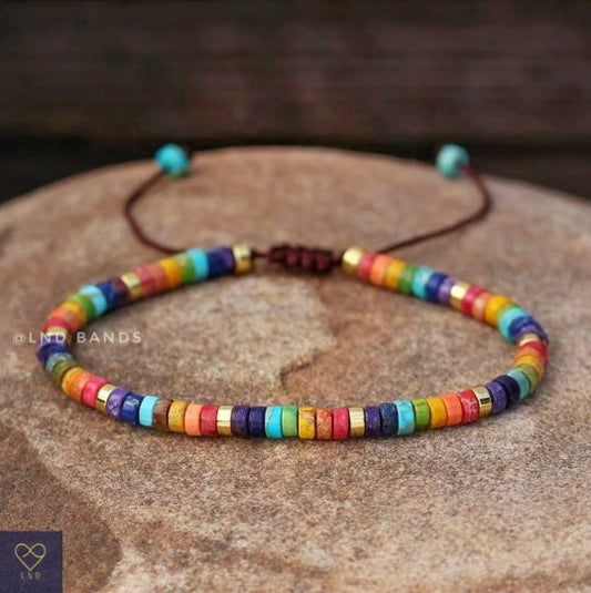 7 Chakra Bead Gemstone Bracelet - LND Bands