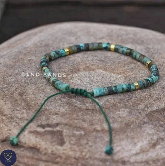 African Turquoise - Natural Stone Bracelet, 4mm - LND Bands