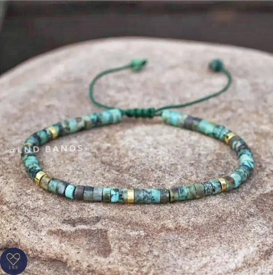African Turquoise - Natural Stone Bracelet, 4mm - LND Bands