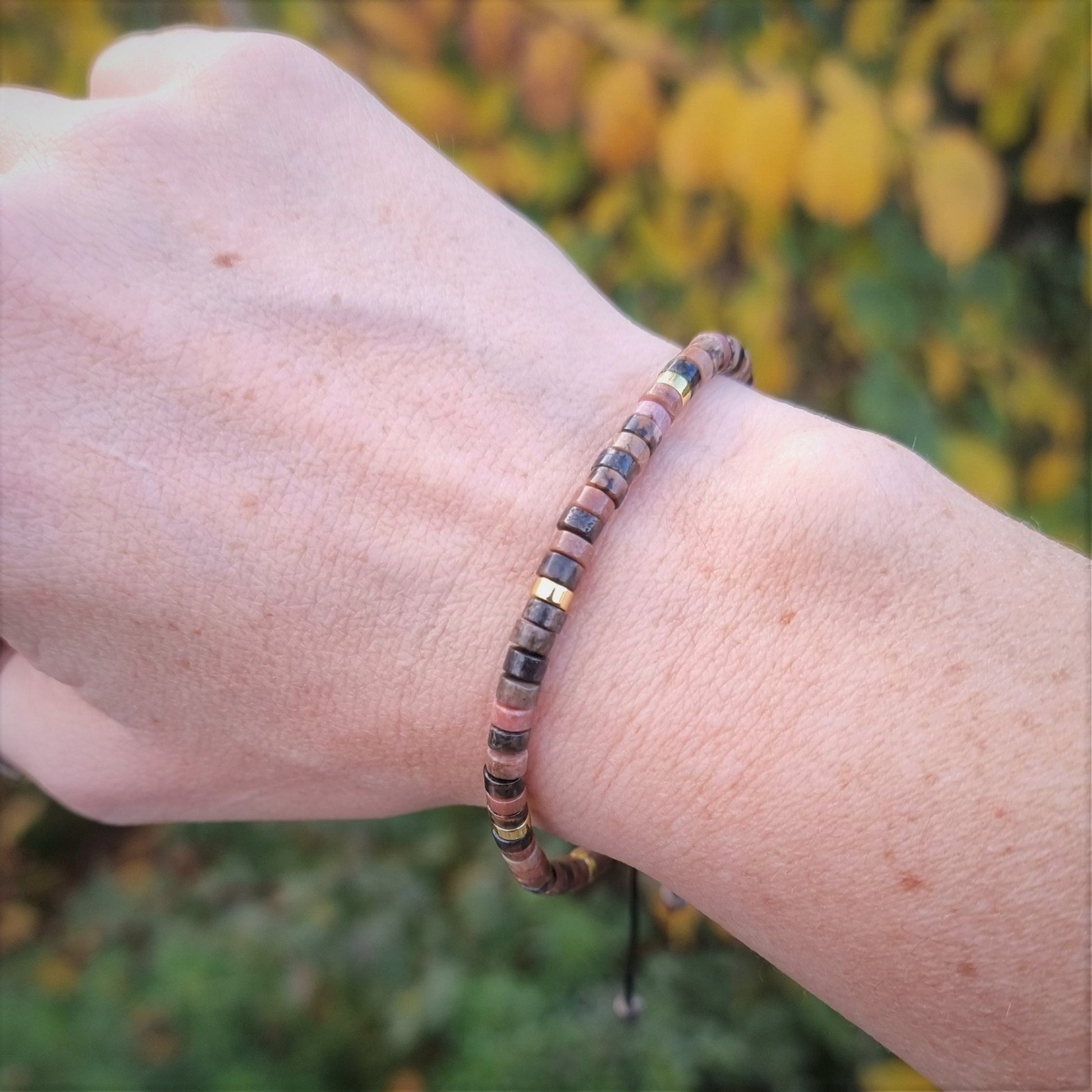 Rhodonite - Natural Stone Bracelet, 4mm - LND Bands