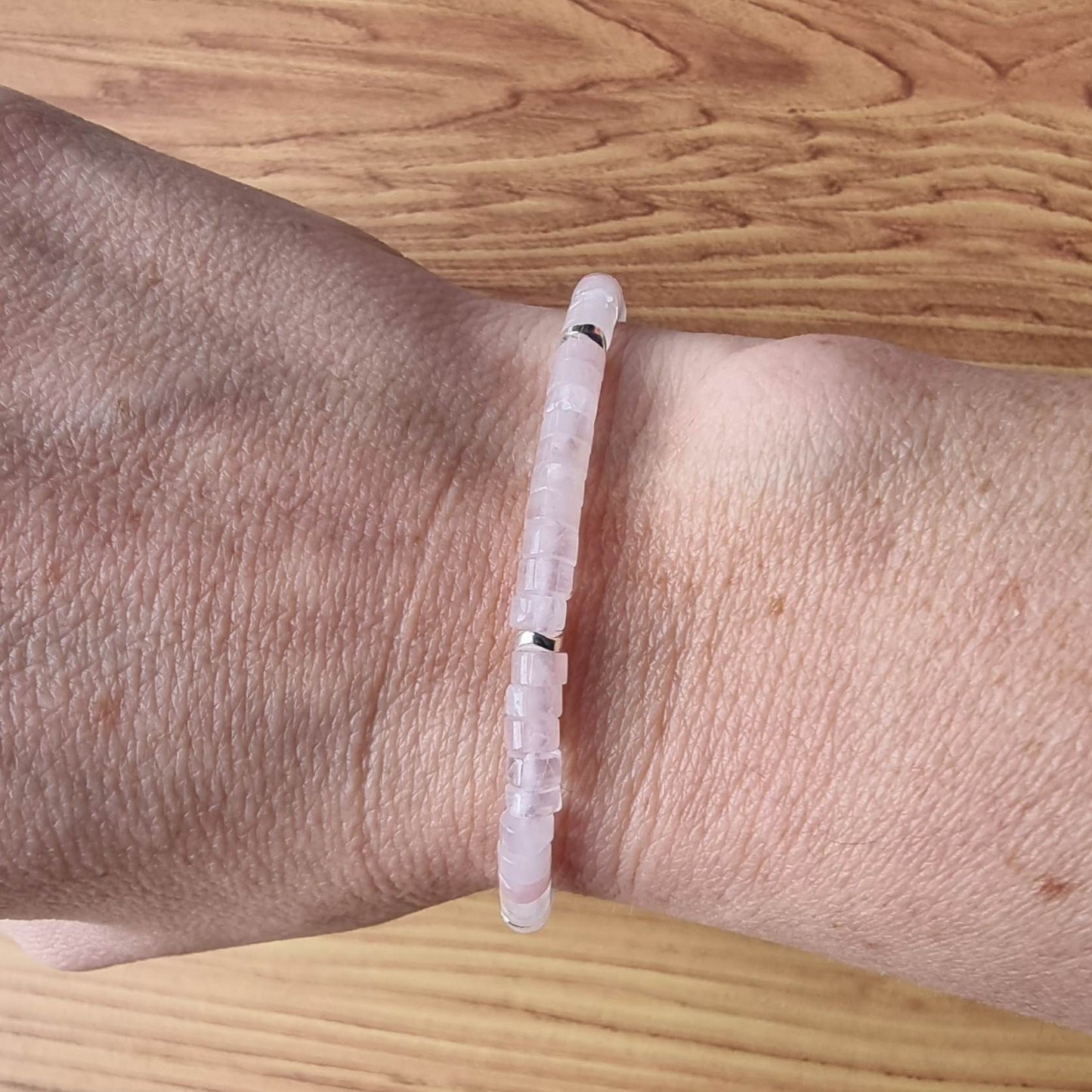 Rose Quartz - Natural Stone Bracelet, 4mm - LND Bands