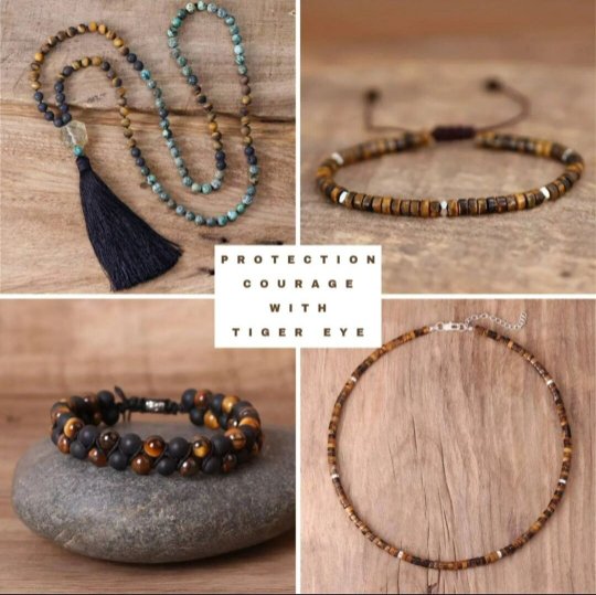 Tiger Eye - Natural Stone Necklace, 4mm - LND Bands