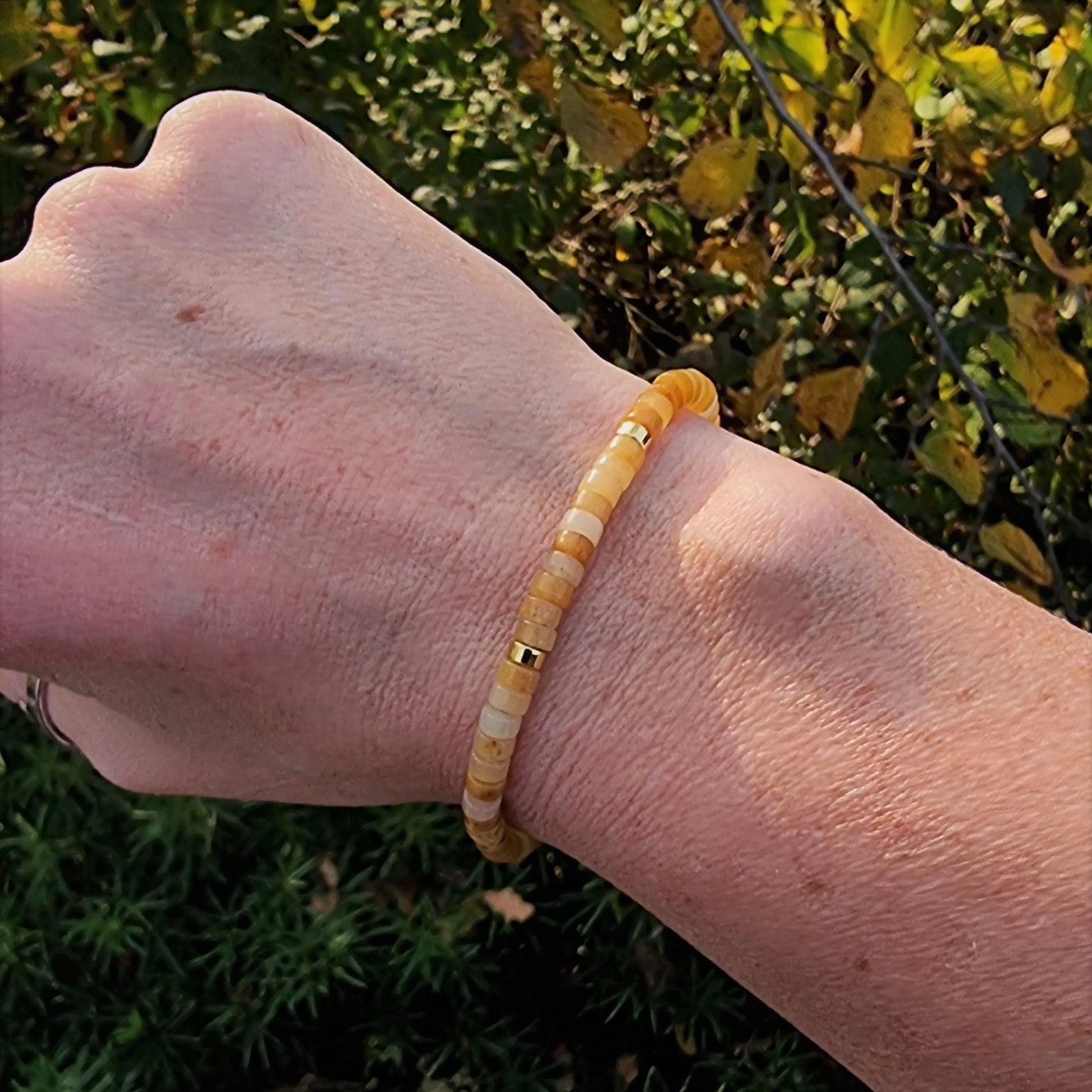 Yellow Jade - Natural Stone Bracelet, 4mm - LND Bands