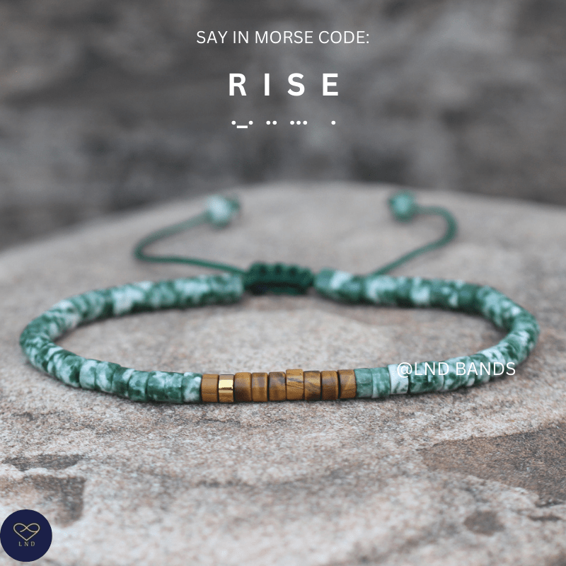 7 - Day Morse Code Recovery Bracelets Set, Let Them Let Me and Free Workbook - LND Bands