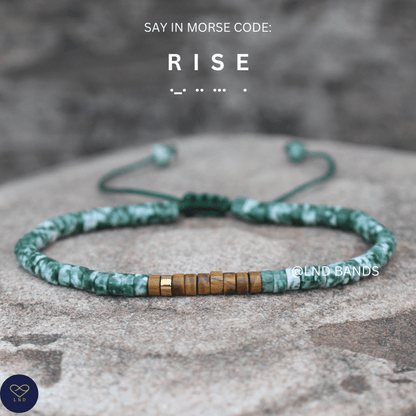 7 - Day Morse Code Recovery Bracelets Set, Let Them Let Me and Free Workbook - LND Bands