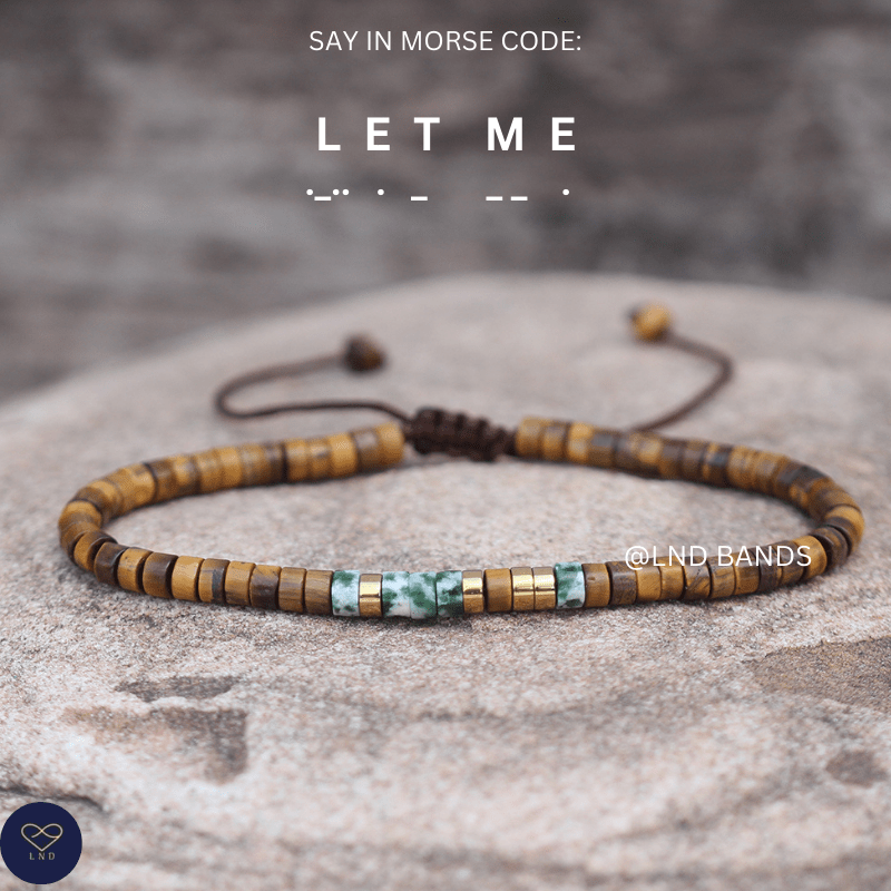 7 - Day Morse Code Recovery Bracelets Set, Let Them Let Me and Free Workbook - LND Bands