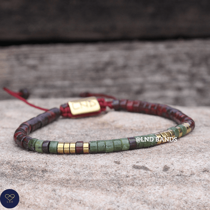 I AM THE STORM Morse Code Bracelet, Motivational Inspirational Beaded bracelet, Encouragement, Adjustable Affirmation Meaningful Bracelet - LND Bands