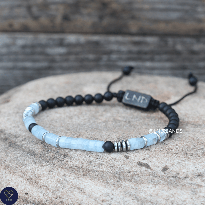 Morse Code Bracelet "GOOD VIBES ONLY": Meaningful, Secret Message Adjustable Uplifting Personal Mantra Affirmation Motivation - LND Bands