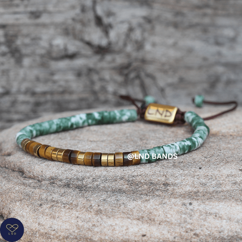 Morse Code Bracelet GRATITUDE: Adjustable, Meaningful, Secret Message, Personal Mantra Affirmation Motivation, Encourage, Uplifting - LND Bands