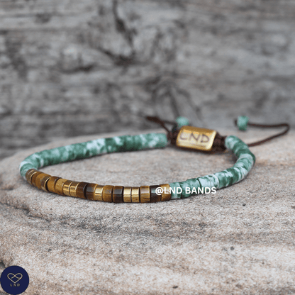 Morse Code Bracelet GRATITUDE: Adjustable, Meaningful, Secret Message, Personal Mantra Affirmation Motivation, Encourage, Uplifting - LND Bands