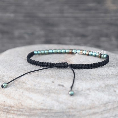 Morse code FEARLESS Hidden message, Motivational Inspirational Beaded Bracelet, Encouragement, Adjustable Affirmation Meaningful Bracelet - LND Bands