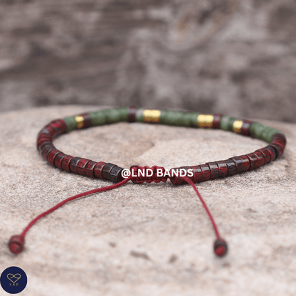 Morse Code "IT IS WHAT IT IS" gemstone bracelet: Adjustable, Inspiration Motivation Encouragement Affirmation hidden message - LND Bands