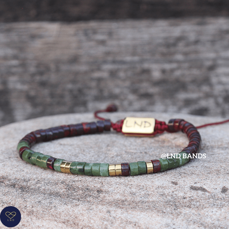 Morse Code "IT IS WHAT IT IS" gemstone bracelet: Adjustable, Inspiration Motivation Encouragement Affirmation hidden message - LND Bands