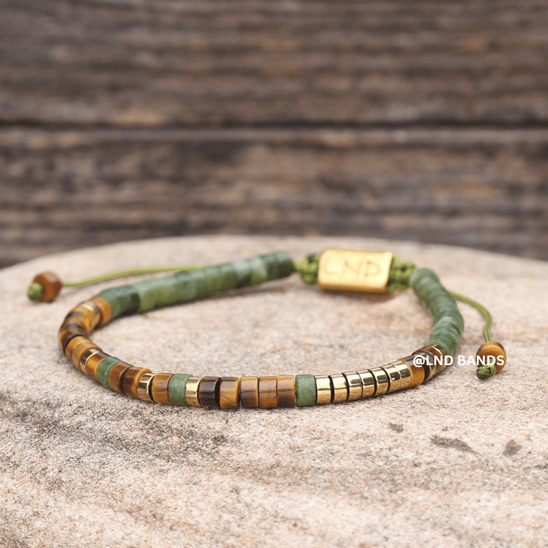 Morse Code "LIVE in the MOMENT" Bead Adjustable Bracelet: Motivational Inspirational, Encouragement, Affirmation, Meaningful, Supportive - LND Bands