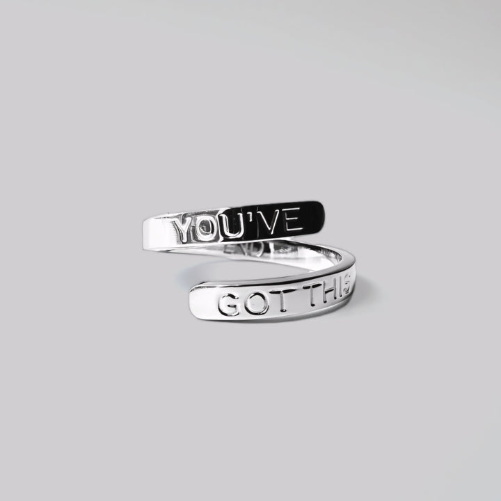 You've Got This Ring, High Quality Stainless Steel, Adjustable, Inspirational Jewelry, Mental Health Awareness - LND Bands