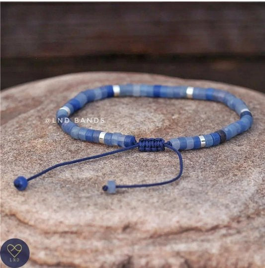 Blue Aventurine - Natural Stone Bracelet, 4mm - LND Bands