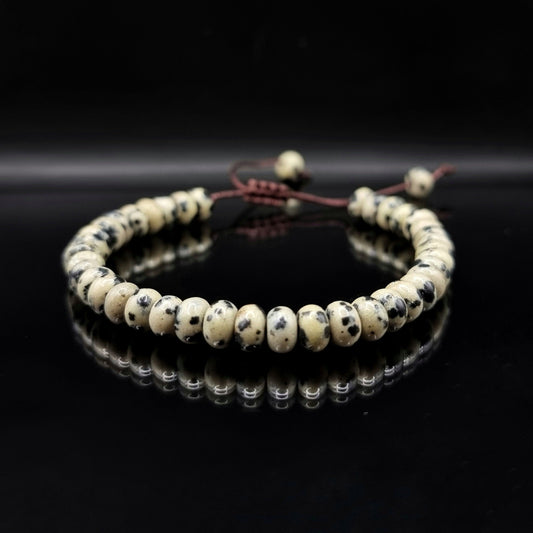 Dalmatian Jasper - Gemstone Bracelet, 4mm - LND Bands