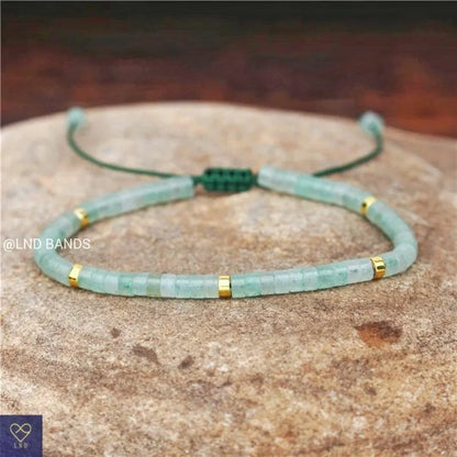 Green Aventurine - Natural Stone Bracelet, 4mm - LND Bands