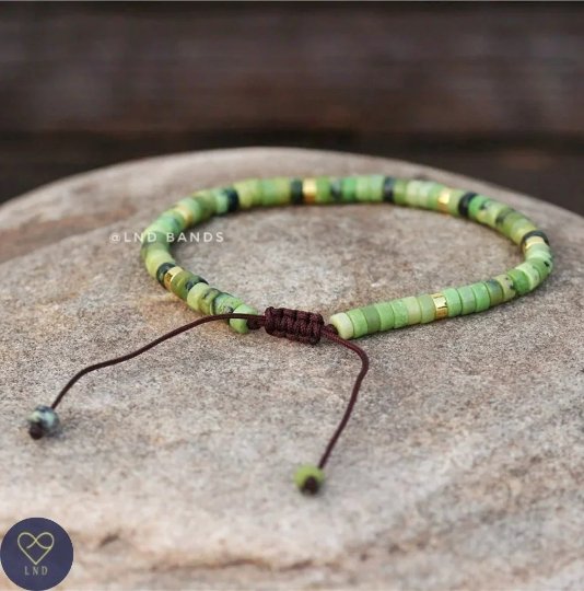 Green Jasper - Natural Stone Bracelet, 4mm - LND Bands