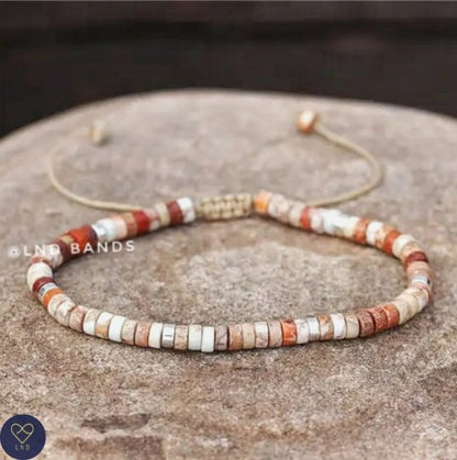 Ivory Jasper - Natural Stone Bracelet, 4mm - LND Bands