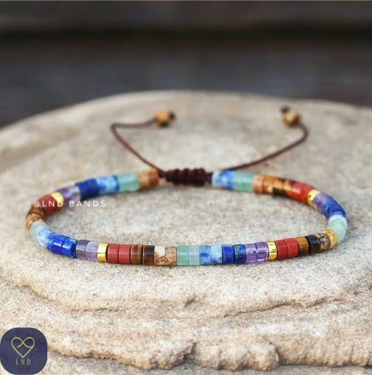 Colorful Mosaic Natural Stone Wrap Bracelet – Chandras Treasures