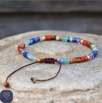 NEW 7 Chakra Bracelet - Natural Stone Bracelet, 4mm - LND Bands