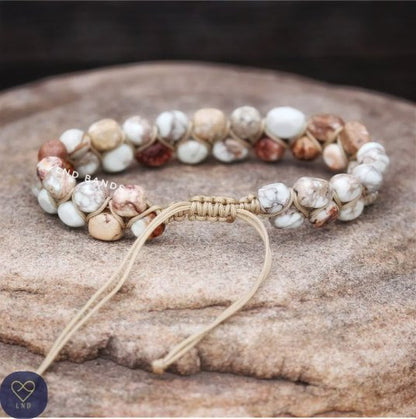 New Ivory Macrame Jasper Bracelet - LND Bands