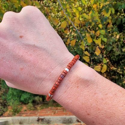 Red Jasper - Natural Stone Bracelet, 4mm - LND Bands