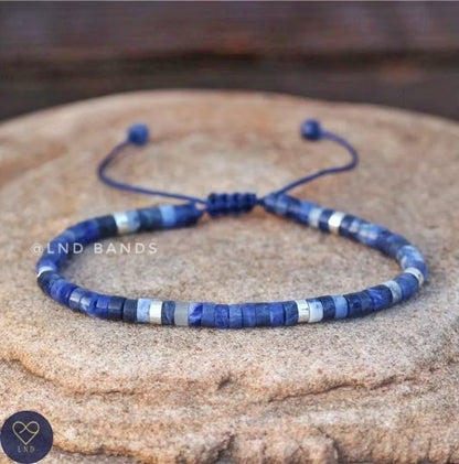 Sodalite - Natural Stone Bracelet, 4mm - LND Bands