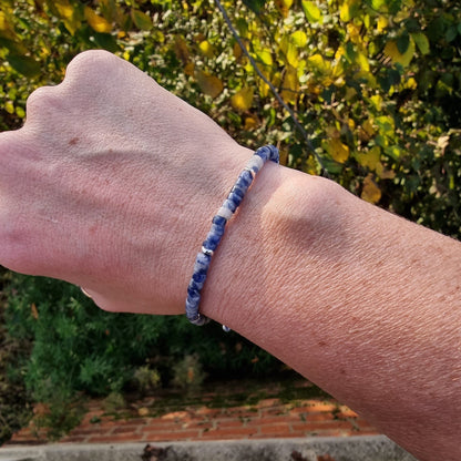 Sodalite - Natural Stone Bracelet, 4mm - LND Bands