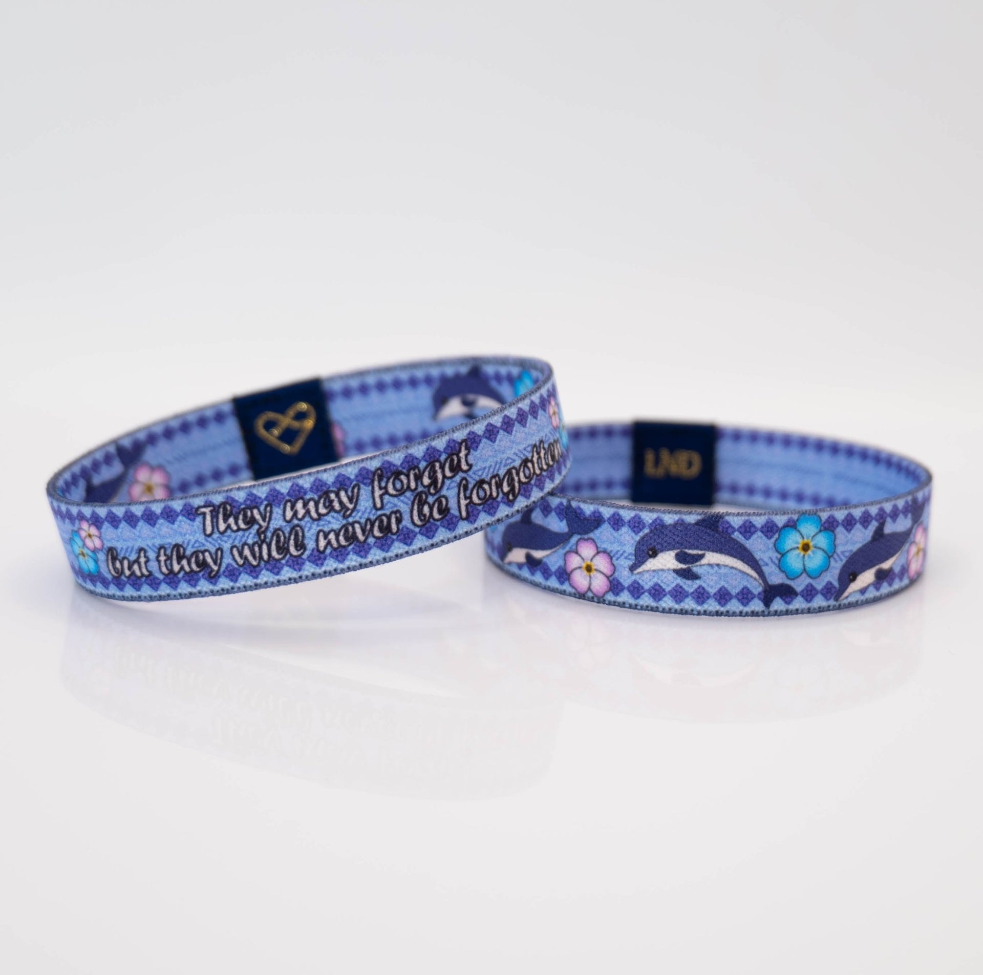 They May Forget But They Will Never Be Forgoten Elastic Wristband - LND Bands