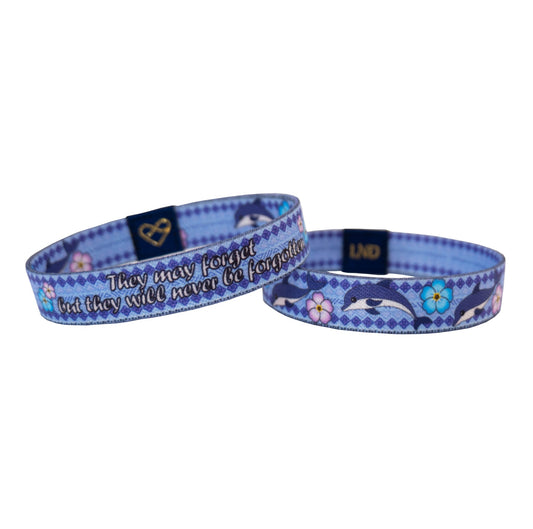 They May Forget But They Will Never Be Forgoten Elastic Wristband - LND Bands