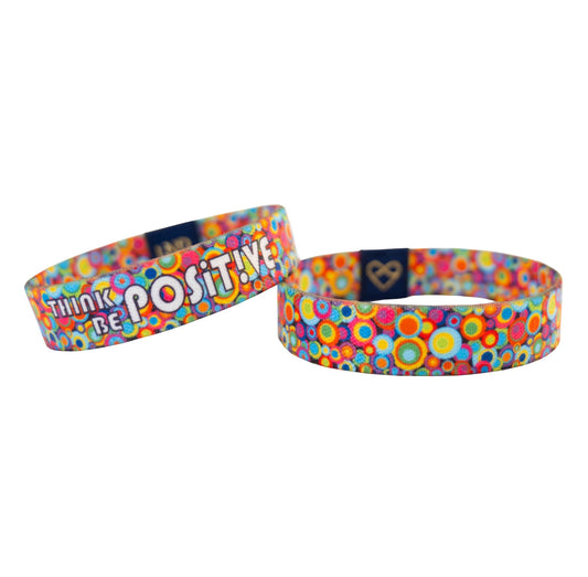 Think/Be Positive Elastic Wristband - LND Bands