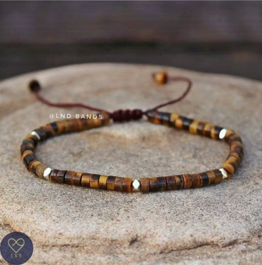 Tiger Eye - Natural Stone Bracelet, 4mm - LND Bands