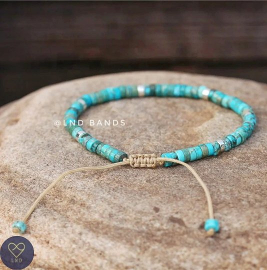 Turquoise Jasper Gemstone Bracelet - LND Bands