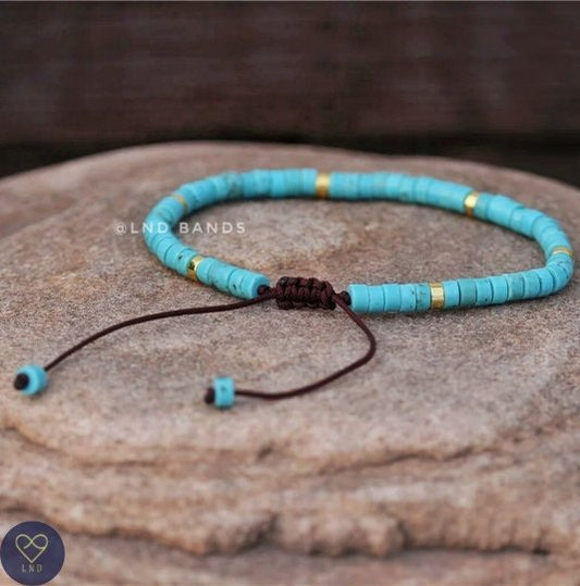 Turquoise - Natural Stone Bracelet, 4mm - LND Bands