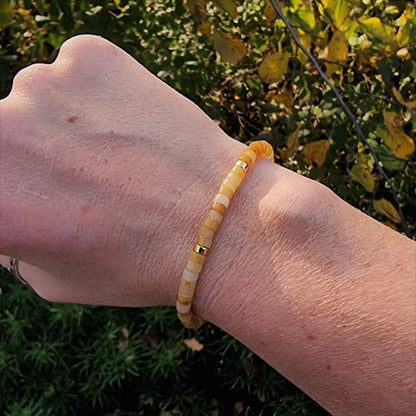 Yellow Jade - Natural Stone Bracelet, 4mm - LND Bands